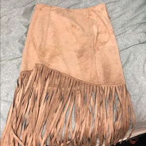 Fringed skirt